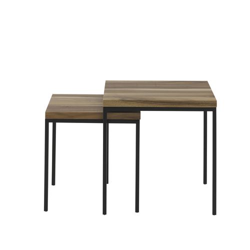 现代风格套桌 - GABY - Ligne Roset - 实木 / 涂漆金属钢桌脚 / 长方形