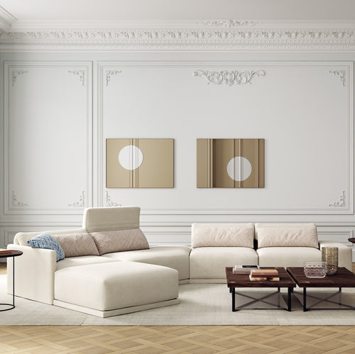 组合沙发 - GRAND  - Ligne Roset - 转角 / 现代风格 / 布料