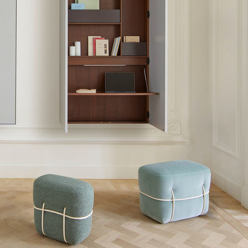 现代风格脚凳 - LACE - Ligne Roset - 皮质 / 布料 / Benjamin Graindorge 设计