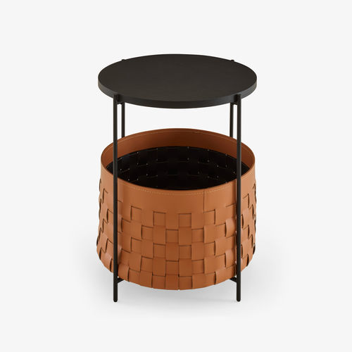 设计边桌 - CESTINO - Ligne Roset - 漆钢 / MDF / 藤编