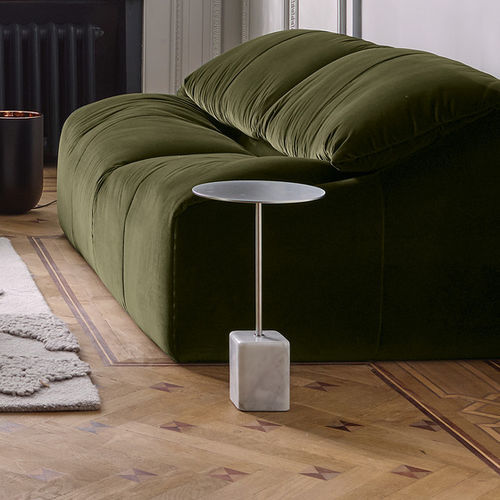 现代风格边桌 - CUPIDON - Ligne Roset - 漆钢 / 大理石 / 大理石底座桌脚