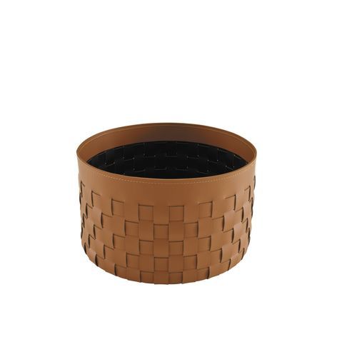 现代风格床头柜 - CESTINO - Ligne Roset - MDF / 藤编桌脚 / 圆形