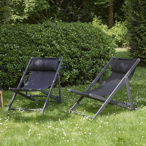 现代风格躺椅. - SABBIA - Ligne Roset - Batyline® 材质 / 漆铝 / 户外