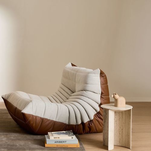 现代壁炉椅 - TOGO BOSS - Ligne Roset - 皮质 / 布料 / 布艺