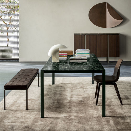 现代风格桌 - HALF A SQUARE - Molteni&C - 大理石 / 金属桌脚 / 长方形
