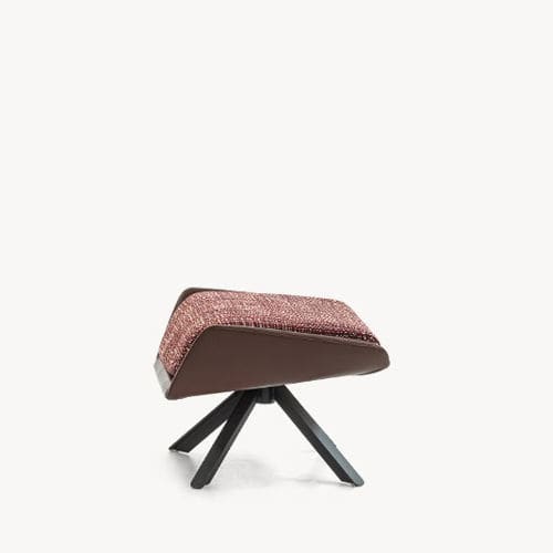 现代风格凳子 - CLARISSA - MOROSO - 皮质 / 布料 / 粉末涂层钢底座