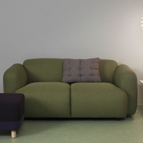 现代风格沙发 - SWELL - Normann Copenhagen - 布料 / 棕色 / 灰色