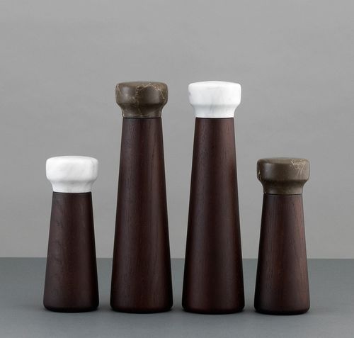 陶瓷盐罐胡椒瓶 - Normann Copenhagen - 大理石 / 栎木 / 商用