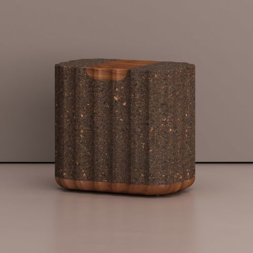 现代风格凳子 - BOLOTA SCALLOP  - Skram Furniture - 枫木 / 软木 / 非洲红豆木