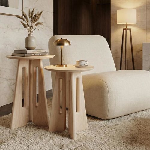 现代风格边桌 - E22 - Skram Furniture - 木质 / 木桌脚 / 圆形