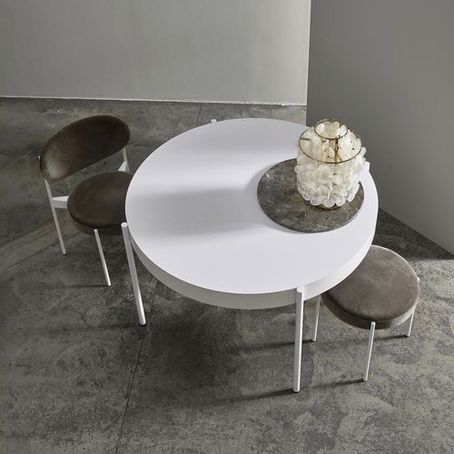 现代风格餐桌 - SERIES 430 - VerPan - MDF / 不锈钢 / 漆布