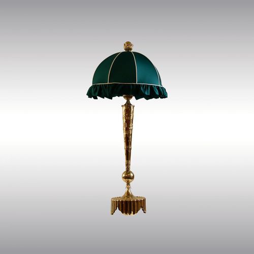 台灯 - DAGOBERT PECHE 21413 - Woka Lamps Vienna - 丝绸 / 黄铜 / 传统风格