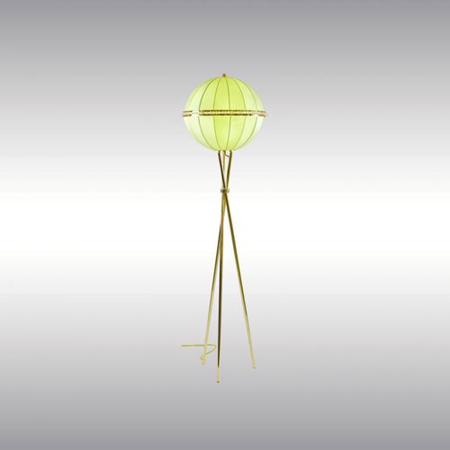 落地灯 - QUOLUNA 9749 - Woka Lamps Vienna - 黄铜 / 布料 / 传统风格