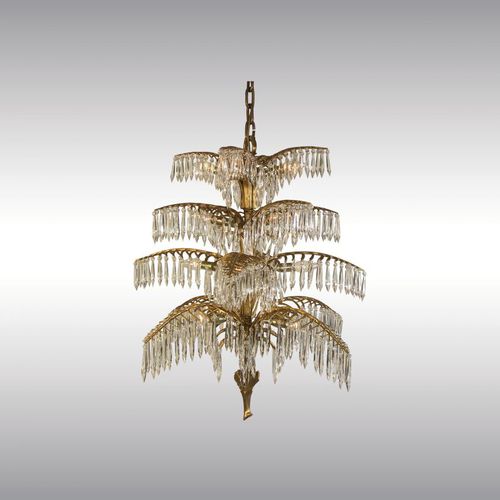 传统风格枝形吊灯 - PALME 20332 - Woka Lamps Vienna - 水晶 / 黄铜 / LED式