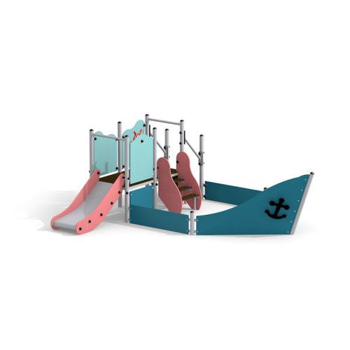 游乐场游乐设施 - WONDERLAND SMALL SHIP SANDBOX    - Lars Laj - 不锈钢 / HDPE / 粉末涂层钢