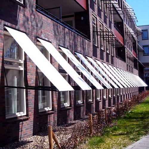 窗户雨棚 - DROP ARM - Designer shade solutions - 金属 / 帆布 / 扁平