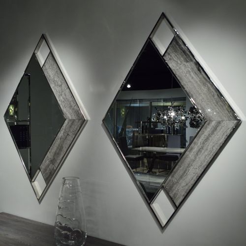 壁挂镜子 - GINZA  - Stone International - 现代风格 / 菱形 / 大理石