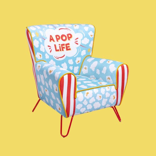 现代风格扶手椅 - A POP LIFE - THE POP LABEL - 丝绒 / 山毛榉木 / 蓝色