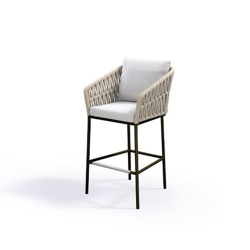 现代风格吧椅 - SIENNA CANASTA - G&G Italia Designer Furniture - 户外 / 布料 / 绳编