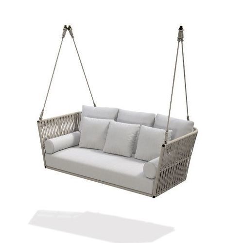 铝制秋千椅 - SIENNA CANASTA - G&G Italia Designer Furniture - 布料 / 石膏灰泥 / 绳编