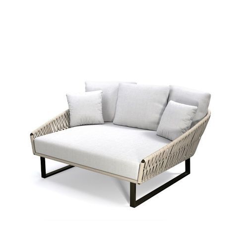 现代风格贵妃沙发椅 - SIENNA CANASTA - G&G Italia Designer Furniture - 布料 / 铝制 / 绳编