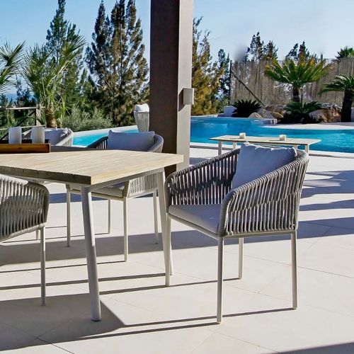 现代风格餐厅椅 - SIENNA - G&G Italia Designer Furniture - 户外 / 布料 / 绳编