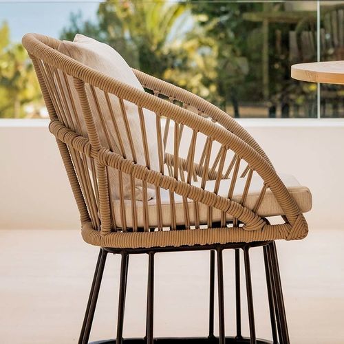 现代风格扶手椅 - KARIMUN - G&G Italia Designer Furniture - 防水面料 / 铝制 / 热喷漆铝制