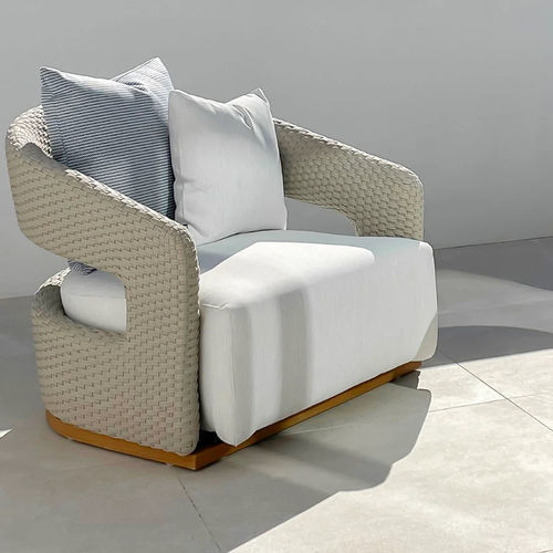 现代风格扶手椅 - MOON - G&G Italia Designer Furniture - 聚氨酯发泡 / 布料 / 拒水织物