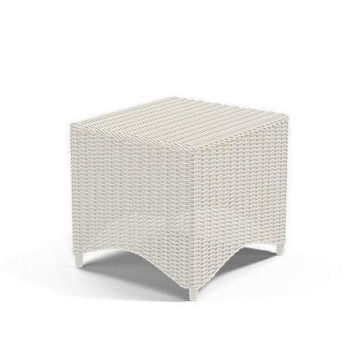 极简主义风格边桌 - BAOLI - G&G Italia Designer Furniture - 热喷漆铝制 / 绳编 / 淬火玻璃
