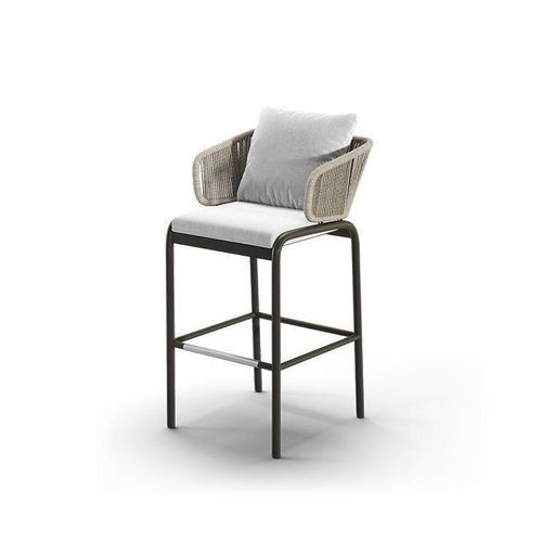 现代风格吧台凳 - STELLA - G&G Italia Designer Furniture - 聚氨酯发泡 / 防水面料 / 绳编