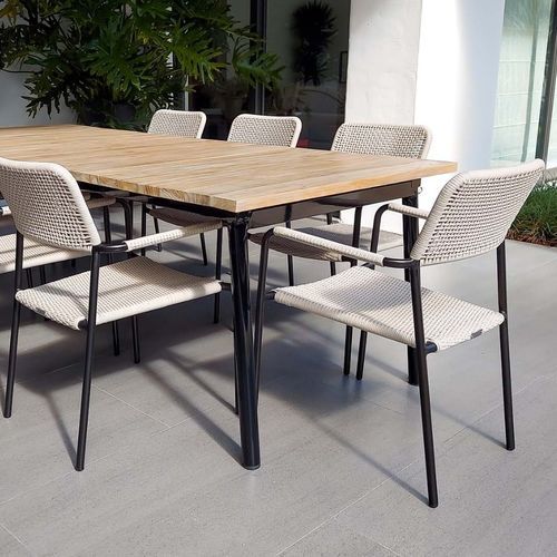 现代风格扶手椅 - MAYA - G&G Italia Designer Furniture - 聚氨酯发泡 / 绳编 / 铝制