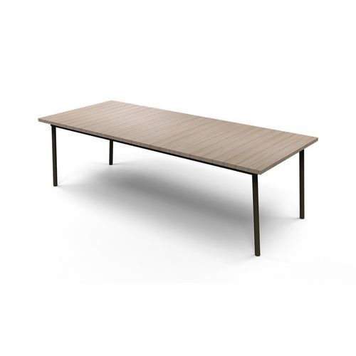 现代餐桌 - SIENNA CANASTA - G&G Italia Designer Furniture - 铝制 / 柚木 / 铝座桌脚