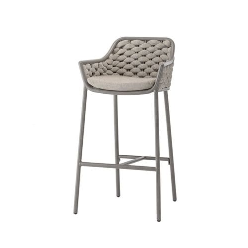 现代风格吧椅 - PANAMA STOOL - GRATTONI S.R.L. - 户外 / 橡胶 / 绳编
