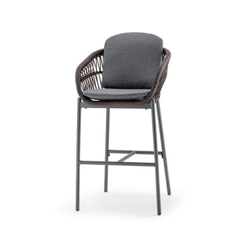 现代风格吧椅 - ELBA STOOL - GRATTONI S.R.L. - 户外 / 布料 / 绳编