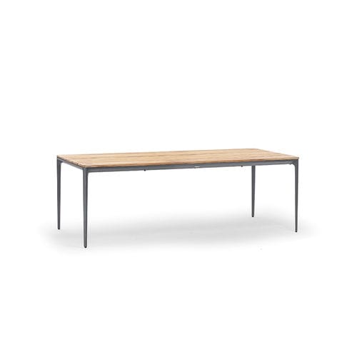现代风格桌 - BAHAMAS TEAK TABLE - GRATTONI S.R.L. - 柚木 / 铝座桌脚 / 长方形