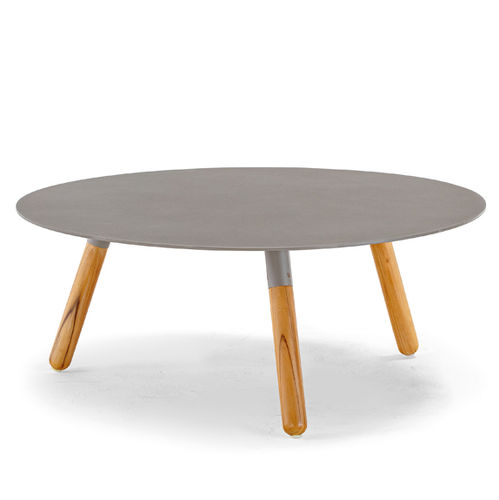 现代风格茶几 - BAHAMAS TEAK COFFEE TABLE - GRATTONI S.R.L. - 铝制 / 铝座桌脚 / 柚木桌脚