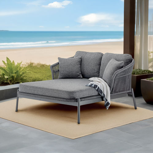 现代风格贵妃沙发椅 - TROPEA DAYBED - GRATTONI S.R.L. - 布料 / 绳编 / 铝制