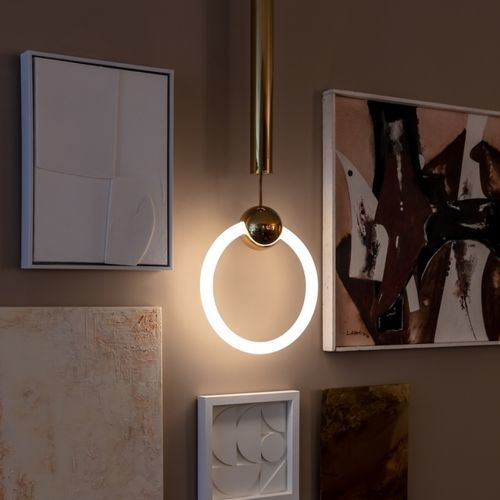 吊灯 - RING LIGHT - Lee Broom - 不锈钢 / 乳白玻璃 / 现代风格