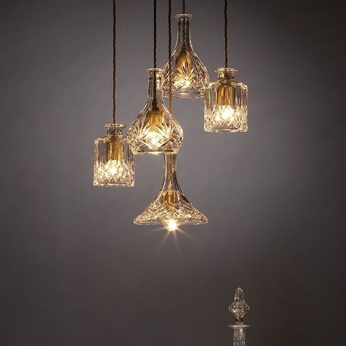 吊灯 - DECANTERLIGHT - Lee Broom - 钢 / 磨砂黄铜 / 水晶