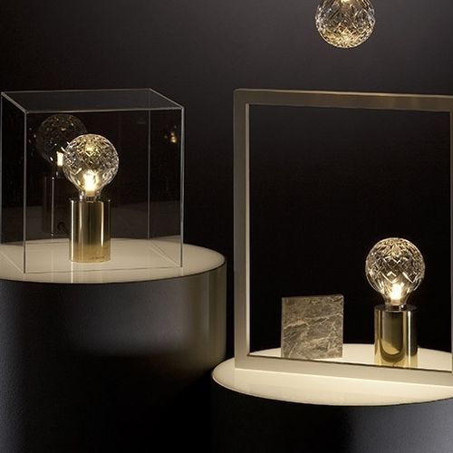 吊灯 - CRYSTAL BULB - Lee Broom - 台式 / 钢 / 磨砂黄铜