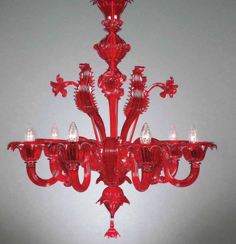 传统风格枝形吊灯 - DONIZETTI - Wave Murano Glass srl - 穆拉诺玻璃 / 吹制玻璃 / 6灯泡
