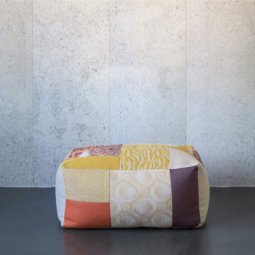 现代风格坐墩 - Patchwork - Evolution 21 - Karine Bonjean bv - 布料 / 矩形 / 组合式