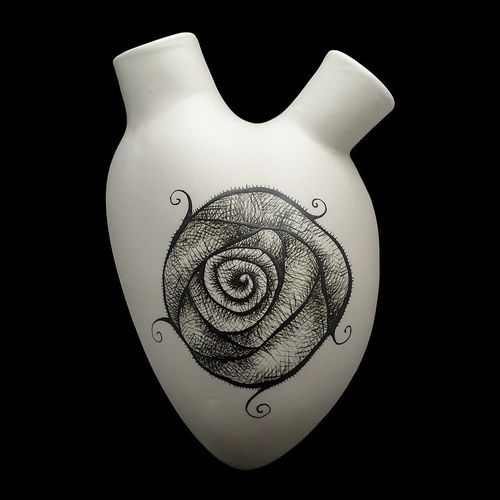 现代风格花瓶 - H-4 ROSA - ELICA STUDIO - 瓷质 / 墙壁 / 悬挂式