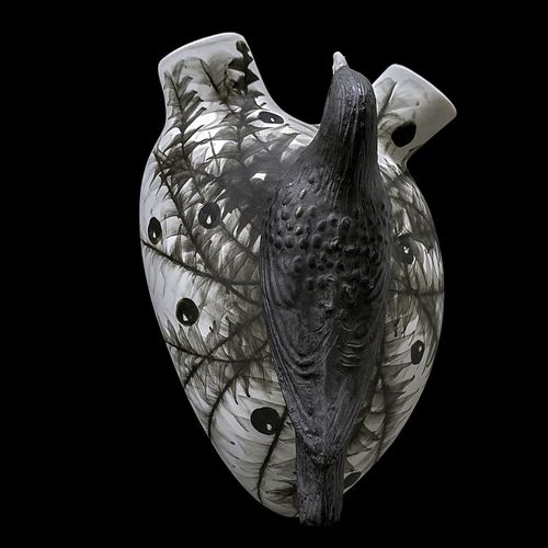现代风格花瓶 - RARA NIGRA AVIS - ELICA STUDIO - 瓷质 / 墙壁 / 手工