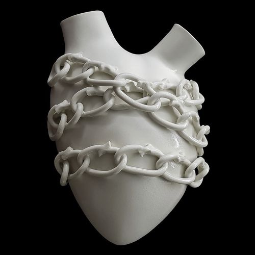 现代风格花瓶 - CHAINS - ELICA STUDIO - 瓷质 / 墙壁 / 手工