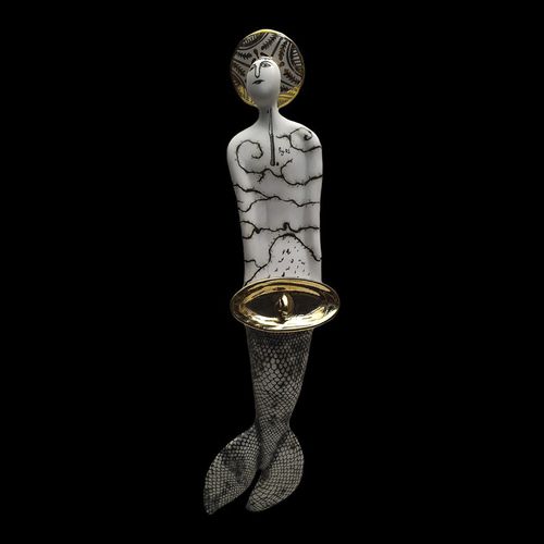 瓷质雕塑 - SYS 22 PENIS - ELICA STUDIO - 金色瓷器 / 手工 / 意大利制造