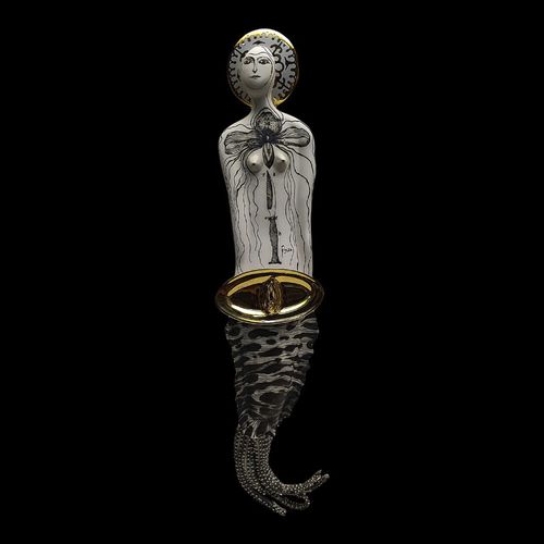 瓷质雕塑 - SYS 22 VAGINA - ELICA STUDIO - 金色瓷器 / 手工 / 意大利制造