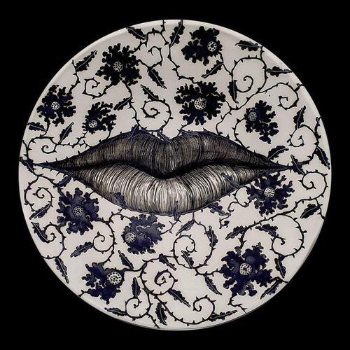 瓷质雕塑 - PIATTO DA POMPA BOCCA - ELICA STUDIO - 手工 / 意大利制造 / 壁挂
