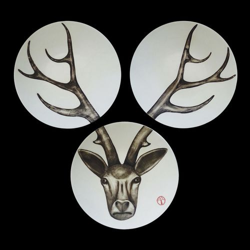 瓷质雕塑 - CERVUS - ELICA STUDIO - 手工 / 壁挂 / 商用
