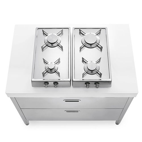 独立式灶具柜 - C100-C90/2 - ALPES-INOX